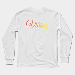 Vibing orange vibes Long Sleeve T-Shirt